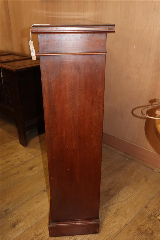 A late Victorian mahogany open bookcase W.106cm